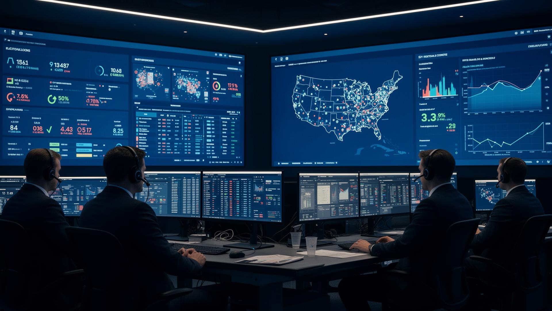 War Room electoral con monitoreo en tiempo real